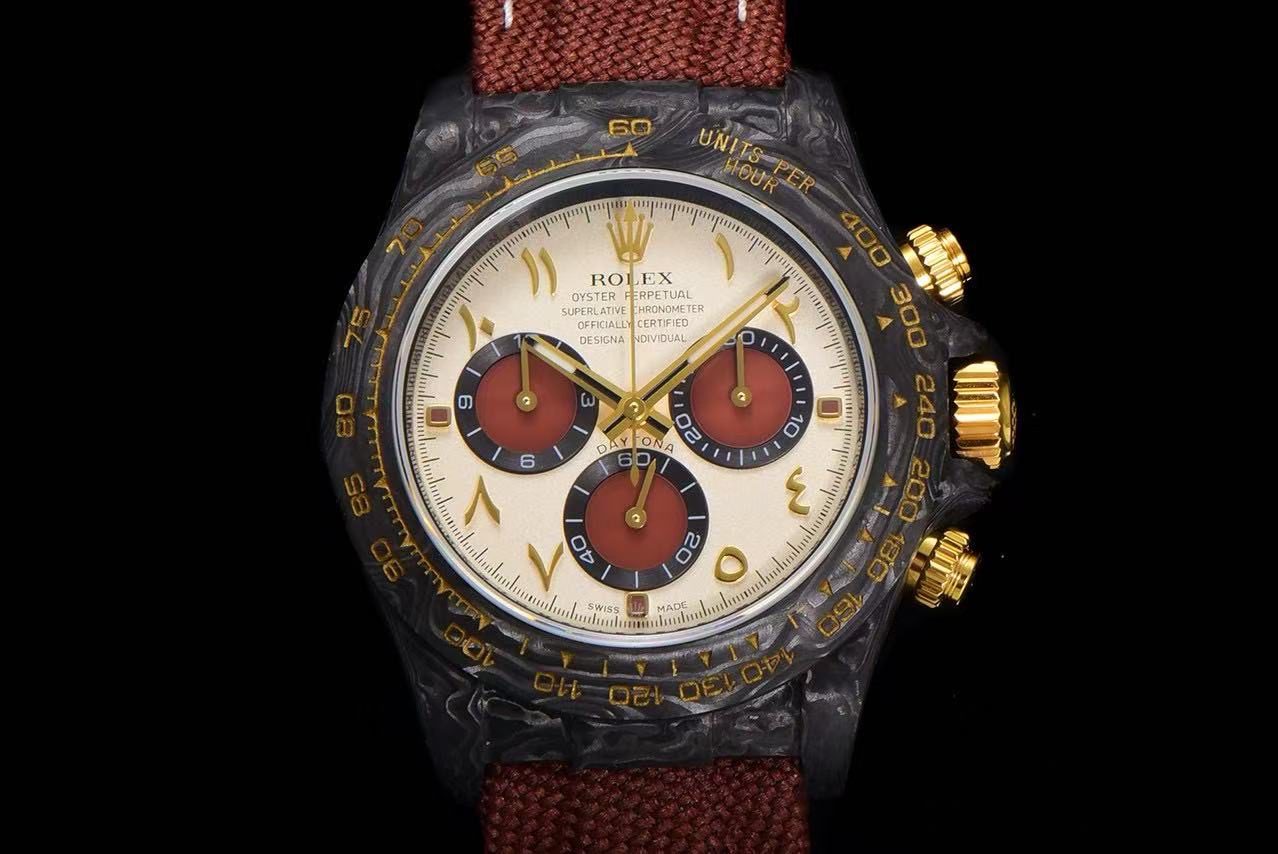 Replica DiW Rolex Cosmograph Daytona Volcano CarboQuartz