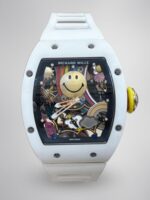 Replica Richard Mille RM 88 Smiley Swiss Automatic Tourbillon White Rubber Strap