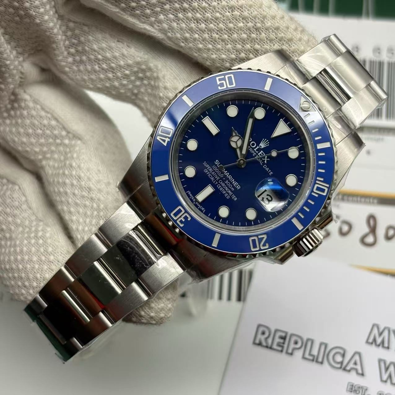9e12690c4342fd58d95132b289a8f514 Rolex Submariner Blue Dial Swiss Clone Replica - Image 4