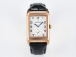 Reverso Classic Duoface Small Seconds RG MGF Best Edition White Textured Dial on Black Leather Strap A854A
