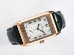 Reverso Classic Duoface Small Seconds RG MGF Best Edition White Textured Dial on Black Leather Strap A854A - Image 3