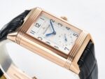 Reverso Classic Duoface Small Seconds RG MGF Best Edition White Textured Dial on Black Leather Strap A854A - Image 6