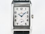 Reverso Classic Duoface Small Seconds SS MGF Best Edition White Guilloché Dial on Black Leather Strap A854A - Image 2