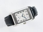 Reverso Classic Duoface Small Seconds SS MGF Best Edition White Guilloché Dial on Black Leather Strap A854A - Image 4