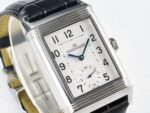 Reverso Classic Duoface Small Seconds SS MGF Best Edition White Guilloché Dial on Black Leather Strap A854A - Image 6