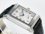 Reverso Classic Duoface Small Seconds SS MGF Best Edition White Guilloché Dial on Black Leather Strap A854A - Image 7