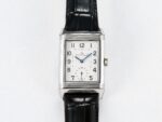 Reverso Classic Duoface Small Seconds SS MGF Best Edition White Guilloché Dial on Black Leather Strap A854A - Image 11