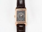 Reverso Tribute Duoface Small Seconds RG MGF Best Edition White Spray Paint Dial on Black Leather Strap A854A - Image 19