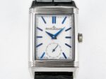 Reverso Tribute Duoface Small Seconds SS MGF Best Edition White Dial on Black Leather Strap A854A - Image 2