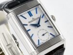 Reverso Tribute Duoface Small Seconds SS MGF Best Edition White Dial on Black Leather Strap A854A - Image 6