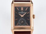 Reverso Tribute Duoface Small Seconds RG MGF Best Edition Black Dial on Red Leather Strap A854A - Image 2