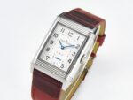 Reverso Classic Duoface Small Seconds SS MGF Best Edition White Guilloché Dial on Red Leather Strap A854A - Image 2