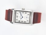 Reverso Classic Duoface Small Seconds SS MGF Best Edition White Guilloché Dial on Red Leather Strap A854A - Image 4