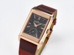 Reverso Tribute Duoface Small Seconds RG MGF Best Edition Black Dial on Red Leather Strap A854A - Image 3