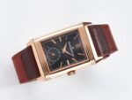 Reverso Tribute Duoface Small Seconds RG MGF Best Edition Black Dial on Red Leather Strap A854A - Image 4