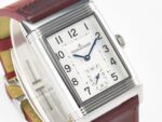 Reverso Classic Duoface Small Seconds SS MGF Best Edition White Guilloché Dial on Red Leather Strap A854A - Image 5