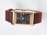 Reverso Tribute Duoface Small Seconds RG MGF Best Edition Black Dial on Red Leather Strap A854A - Image 5