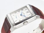 Reverso Classic Duoface Small Seconds SS MGF Best Edition White Guilloché Dial on Red Leather Strap A854A - Image 7