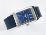 Reverso Tribute Duoface Small Seconds SS MGF Best Edition Blue Dial on Blue Leather Strap A854A - Image 13