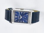 Reverso Tribute Duoface Small Seconds SS MGF Best Edition Blue Dial on Blue Leather Strap A854A - Image 16