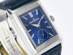 Reverso Tribute Duoface Small Seconds SS MGF Best Edition Blue Dial on Blue Leather Strap A854A - Image 18