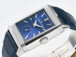 Reverso Tribute Duoface Small Seconds SS MGF Best Edition Blue Dial on Blue Leather Strap A854A - Image 14