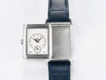 Reverso Tribute Duoface Small Seconds SS MGF Best Edition Blue Dial on Blue Leather Strap A854A - Image 21