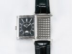 Reverso Classic Duoface Small Seconds SS MGF Best Edition White Guilloché Dial on Black Leather Strap A854A - Image 14