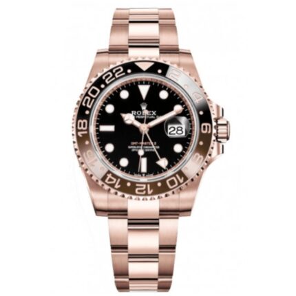 Super Clone Rolex GMT Master 2 Rose Gold - Black Dial