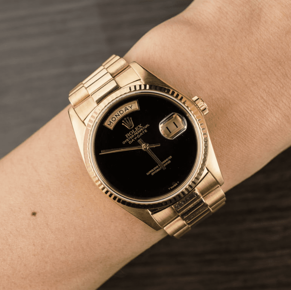 Super clone Replica Day Date – Gold/Black President Super clone Replica Day Date - Gold/Black President