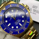 Replica Rolex Deepsea Yellow Gold with Blue Dial 2024 zoom in
