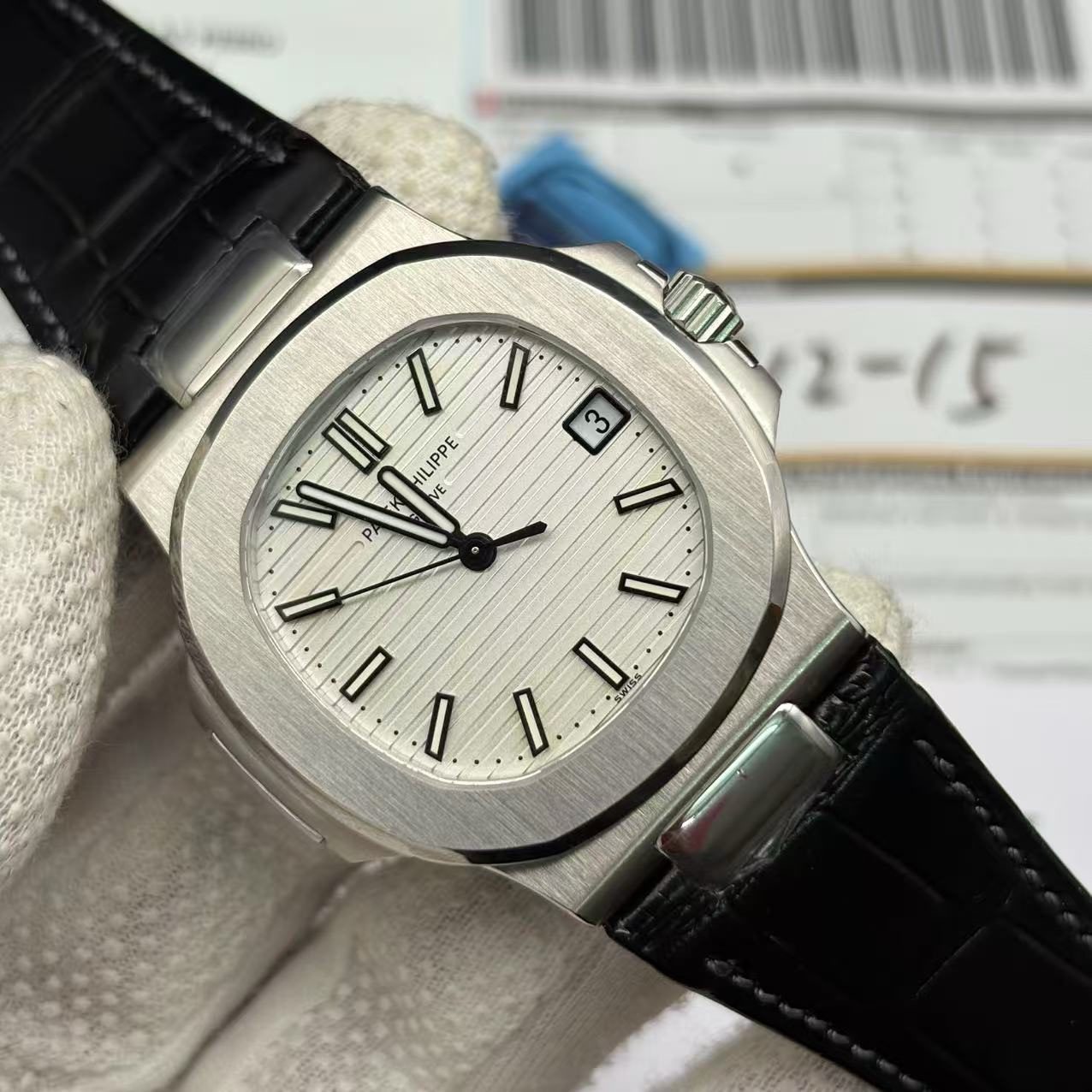 cd2541b28517ab94bcd6839290c42f46 Swiss made Replica Patek Philippe Nautilus White Face