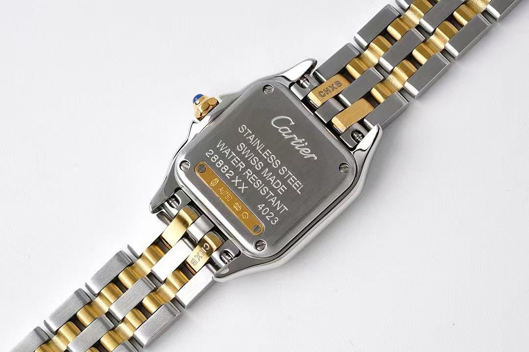 cd49c3a061de1f661747beb90a05a2b3 Replica Cartier Panthère de Cartier Women Quartz White 18ct Yellow Gold Watch W2PN0006 - Image 8