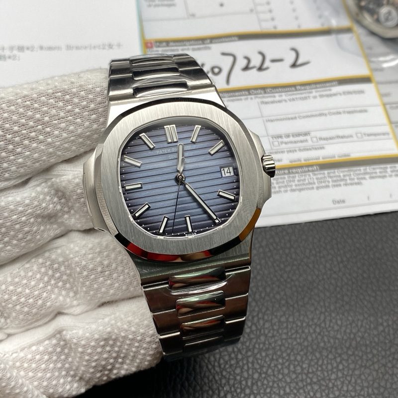 dceac20a8fd447b07646bad8a58c676f TOP Swiss Replica Patek Philippe Nautilus - Silver/Dark Blue