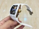 Replica Richard Mille RM 88 Smiley Swiss Automatic Tourbillon White Rubber Strap