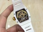 Replica Richard Mille RM 88 Smiley Swiss Automatic Tourbillon White Rubber Strap