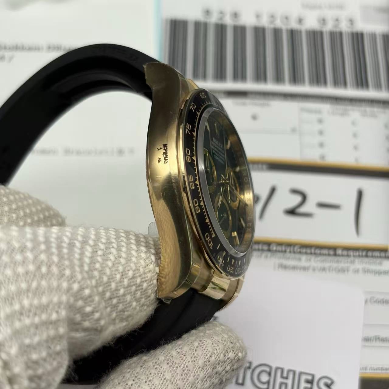 e25d709deb8da87353a0578eb89468c6 Superclone Rolex Daytona Black Dial 126518LN - Image 6