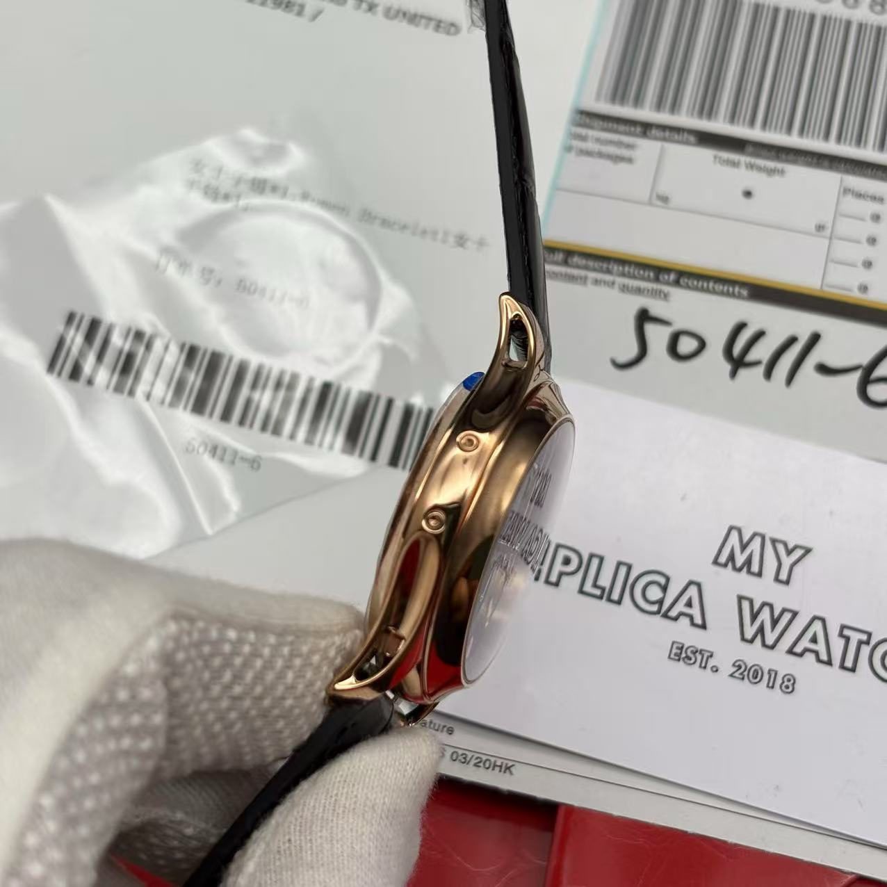 e64b3042e3fb36ae1a01eb0b541e550a Patek Leather Black 5205R-010 Super Clone - Image 4