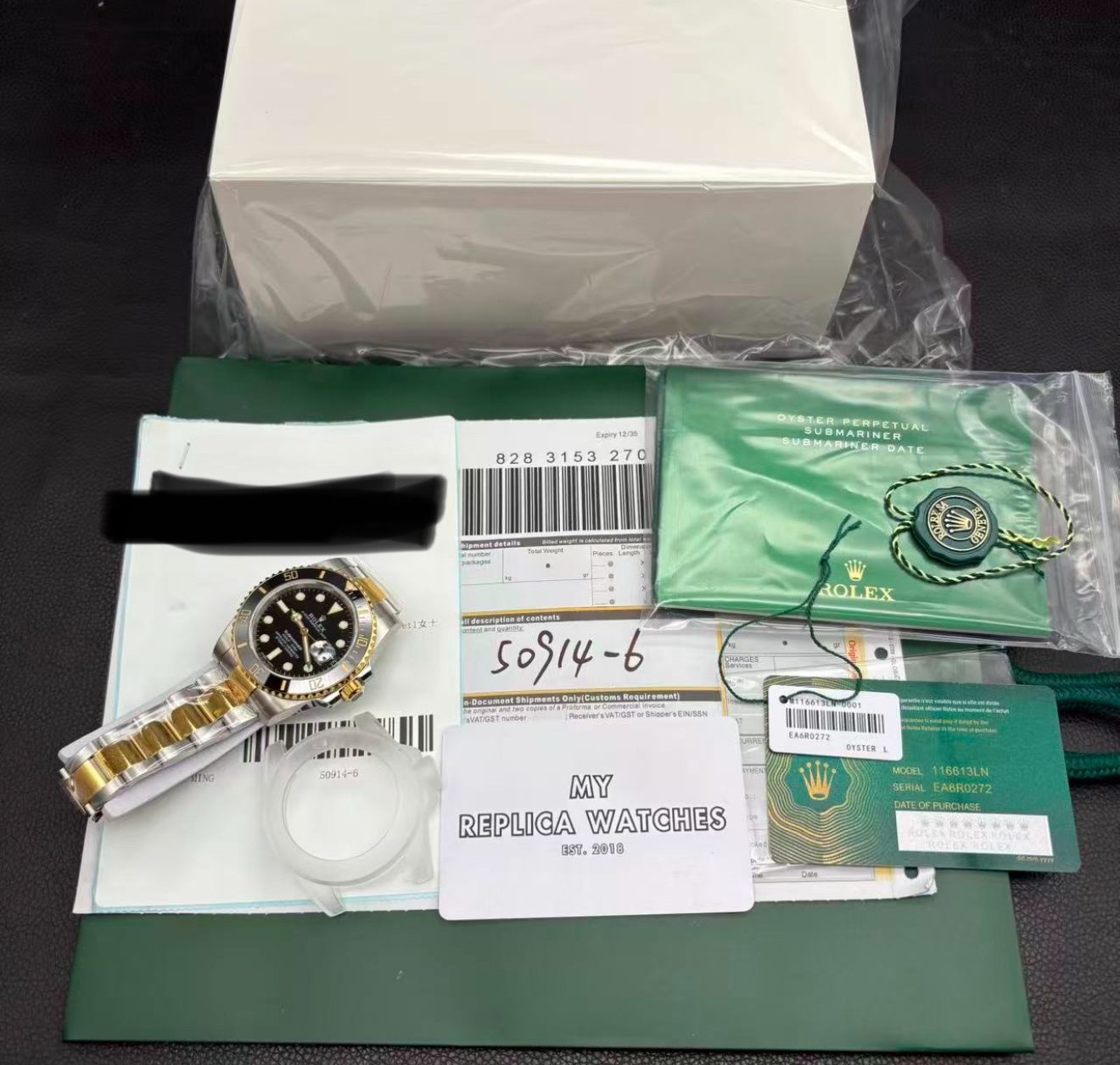 img_0956 Rolex Submariner Two Tone Black Dial Super Replica Copy - Image 10