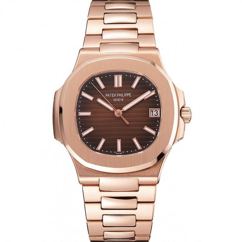 Super Clone Replica Patek Philippe Nautilus - Rose Gold Super Clone Replica Patek Philippe Nautilus - Rose Gold