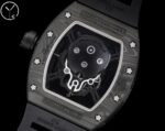 Replica Richard Mille RM 052 Black Carbon Fiber Case Skeleton Skull Dial Men’s Luxury Watch