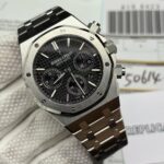 AP Replica Royal Oak - Silver/Black Chronograph - Image 5