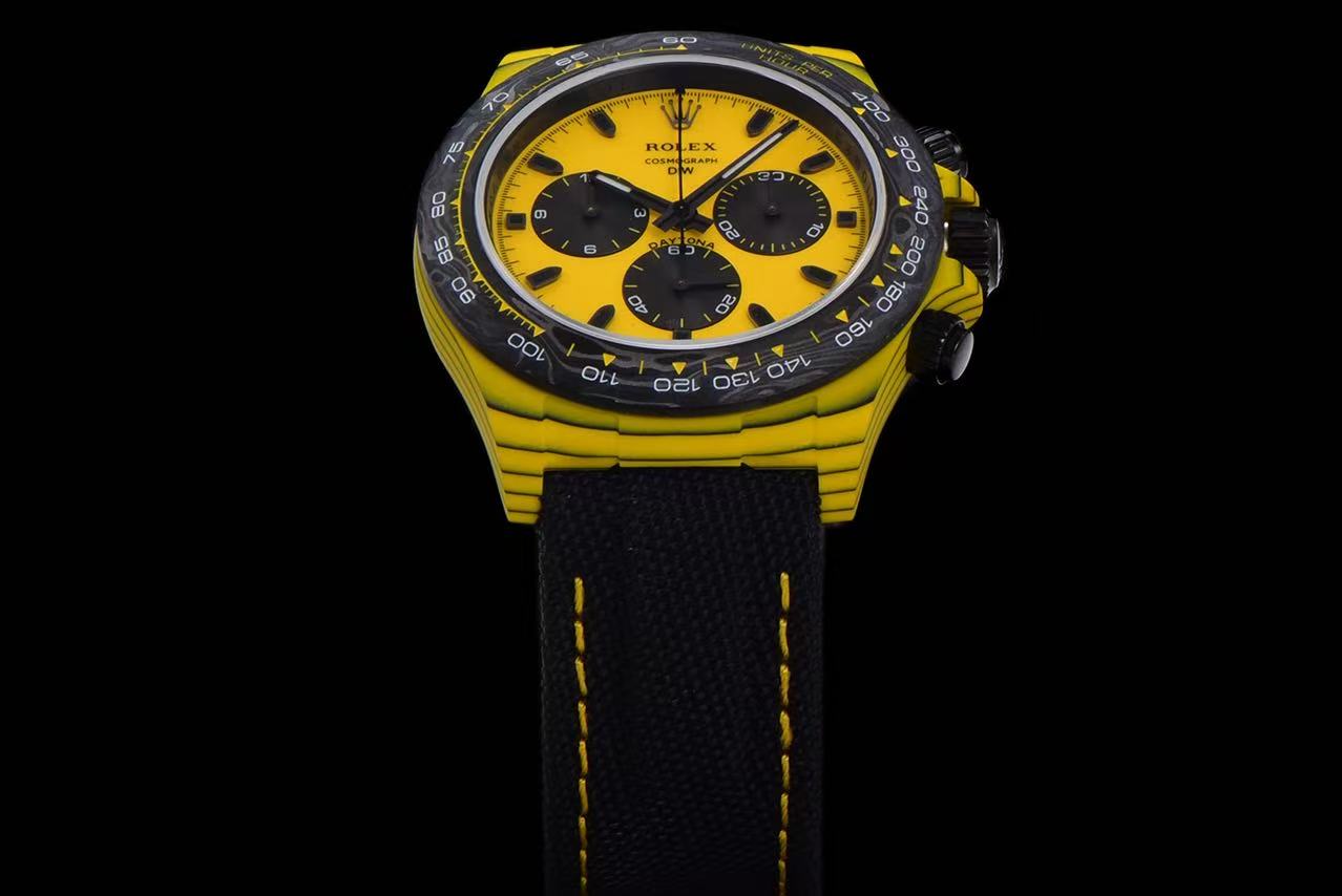 Replica DiW Rolex Cosmograph Daytona All Carbon Yellow Edition