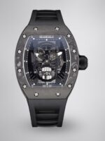 Replica Richard Mille RM 052 Black Carbon Fiber Case Skeleton Skull Dial Men’s Luxury Watch