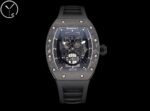 Replica Richard Mille RM 052 Black Carbon Fiber Case Skeleton Skull Dial Men’s Luxury Watch