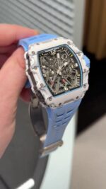 Replica Richard Mille RM 35-03 Rafael Nadal White Carbon Fiber Case Blue Strap