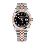 Replica Rolex Datejust 116201 Roman Numeral Black Dial