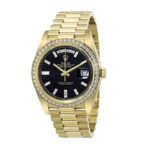 Replica Rolex Day-Date 228398TBR Yellow Gold & Diamonds Black Dial - Image 9