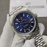 Rolex Sky-Dweller Blue Dial Stainless Steel 336934 Jubilee Replica - Image 4