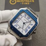Replica Cartier Santos De Cartier Watch blue bezel